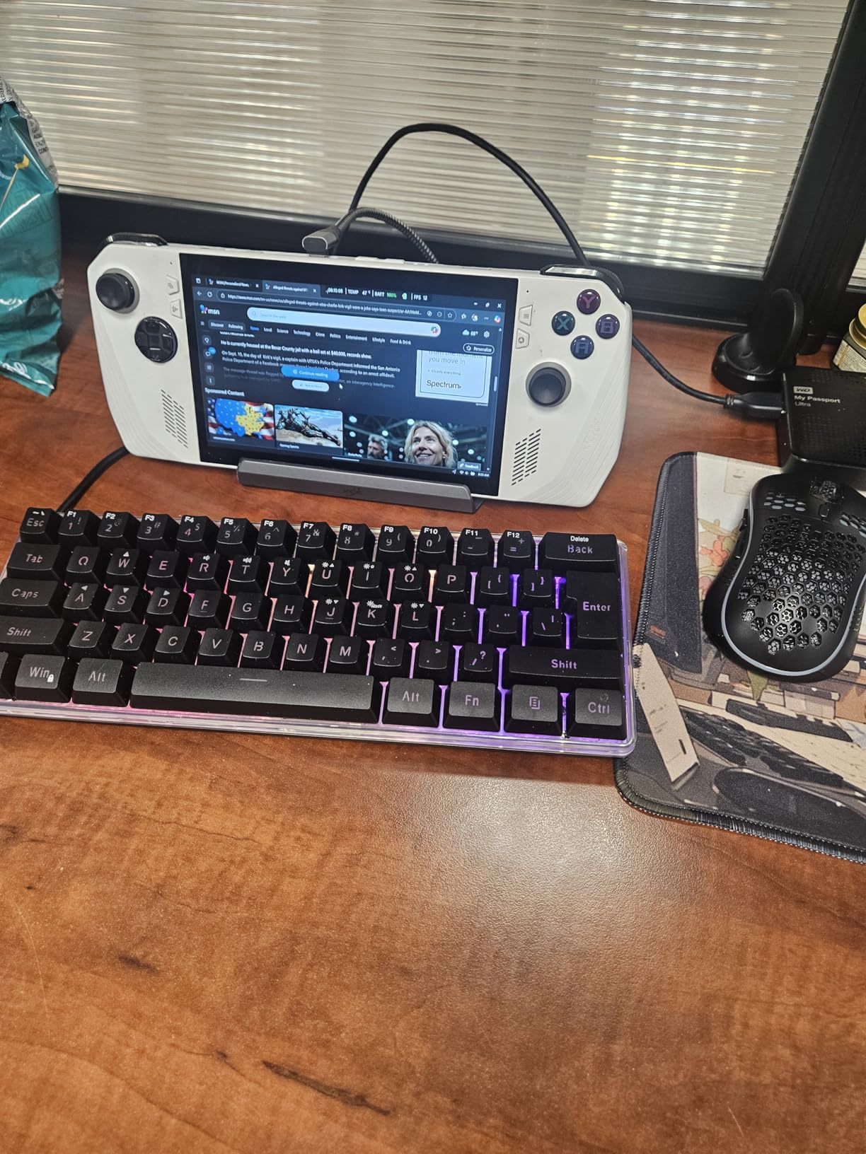 RedThunder 60% Wireless Gaming Keyboard and Mouse Combo, 2500mAh Rechargeable Battery, Ultra-Compact Small RGB Mechanical Feel Keyboard, Lightweight Honeycomb Optical Mouse for Gaming/Business, Black customer photo 2
