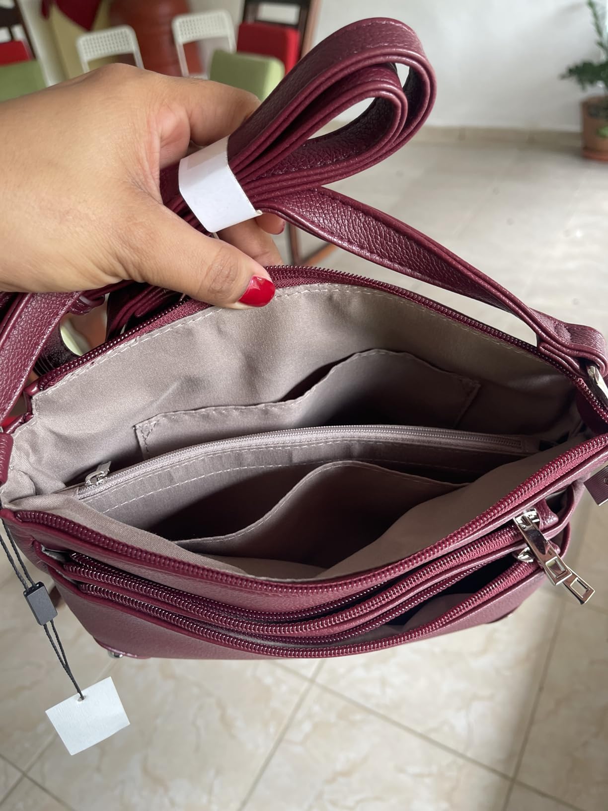 Crossbody Bags for Women, Medium Purses with Multi Zipper Pocket customer photo 2