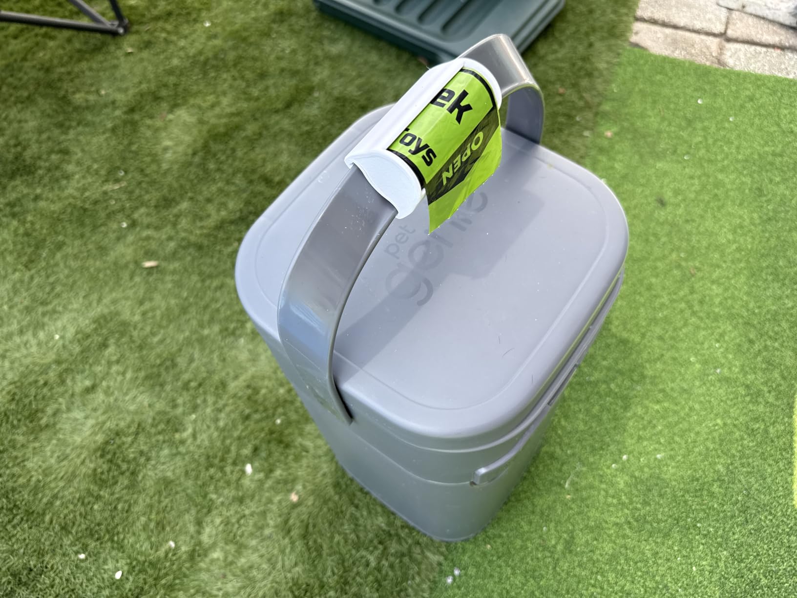 Pet Genie Pail | Dog Waste Disposal System for Outdoor and Indoor Odor Control | Dog Poop Trash can | Includes 1 Square Refill Bag that Lasts up to 2 Months customer photo 2