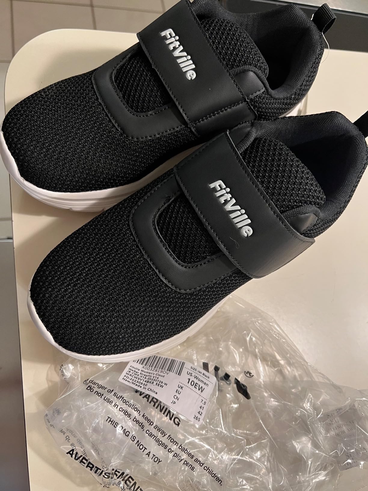 FitVille Diabetic Shoes for Women Wide Width Mesh Slip on Wide Walking Shoes Women for Swollen Feet with Adjustable Strap Lightweight customer photo 2