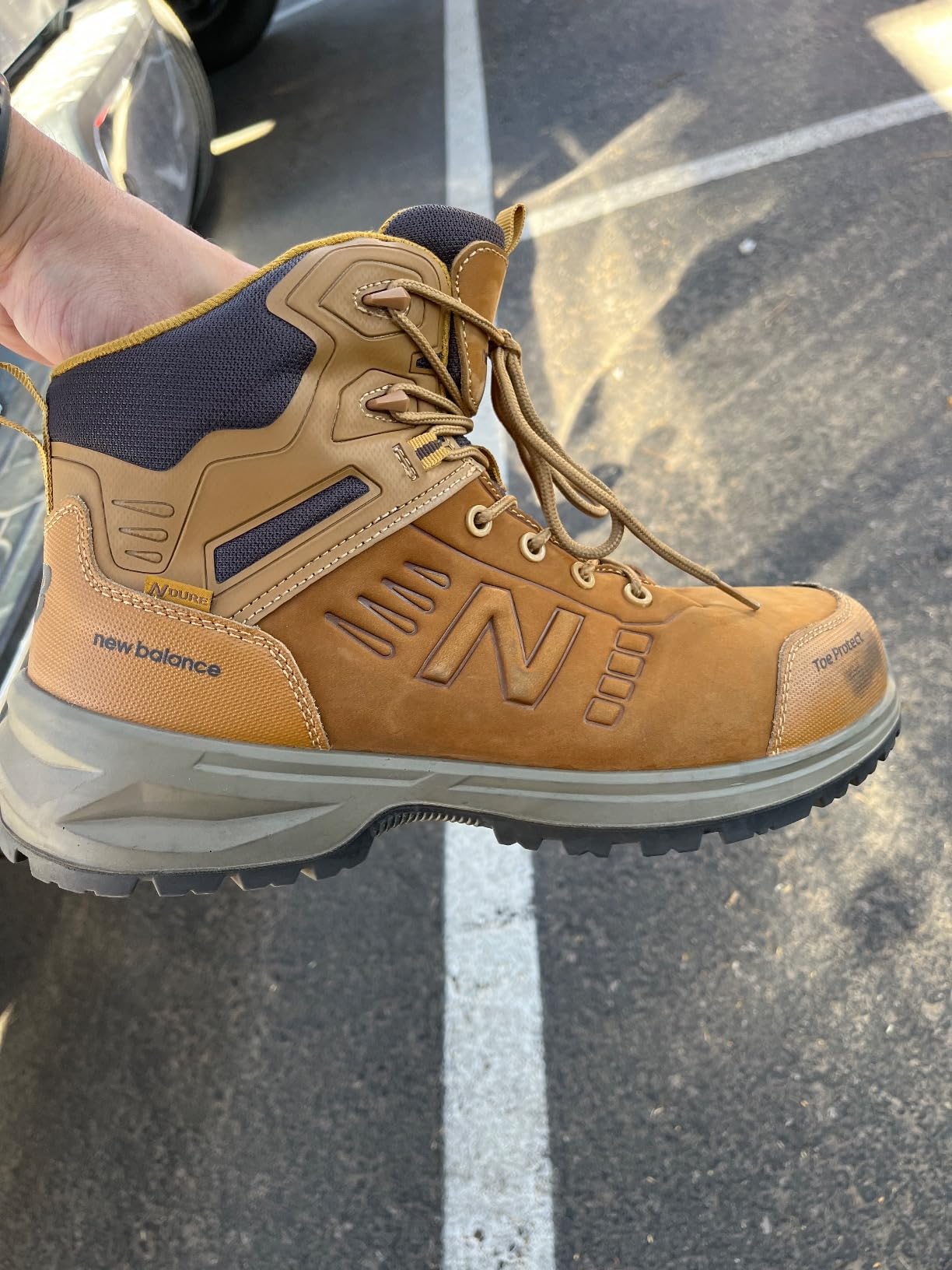 New Balance Men's Work & Safety Calibre Comp Toe Work Boots | Leather Safety Shoes - Comp Toe Lighter than Steel - ASTM F2413, Puncture & Water Resistant, EH - Black, Wide Fit customer photo 1