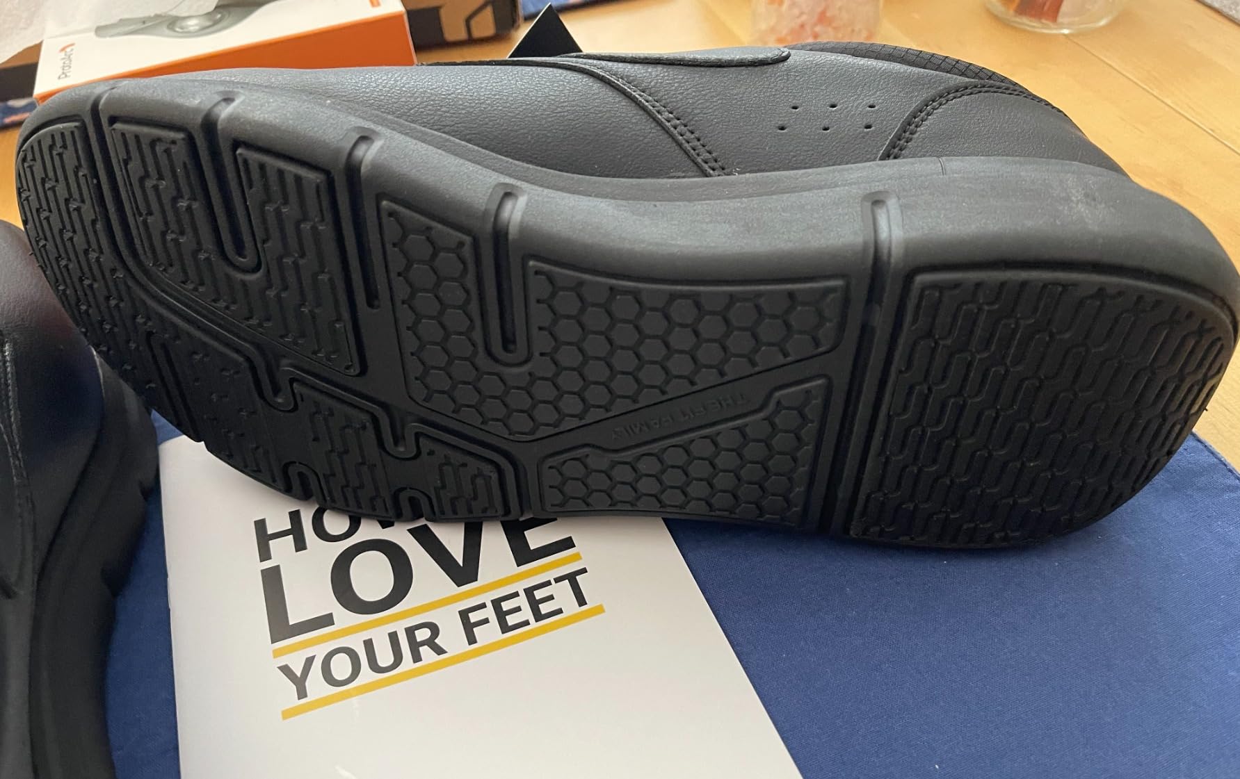 FitVille Diabetic Shoes for Men Extra Wide Comfortable Leather Walking Shoes Hook & Loop Orthopedic Dress Sneakers for Edema and Swollen Feet customer photo 2