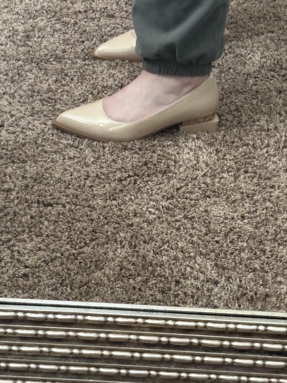 LingxiaUne Dress Shoes for Women, Comfortable Dressy Flats, Womens Chunky Heel Pumps with Arch Support and Pointed Toe customer photo 2