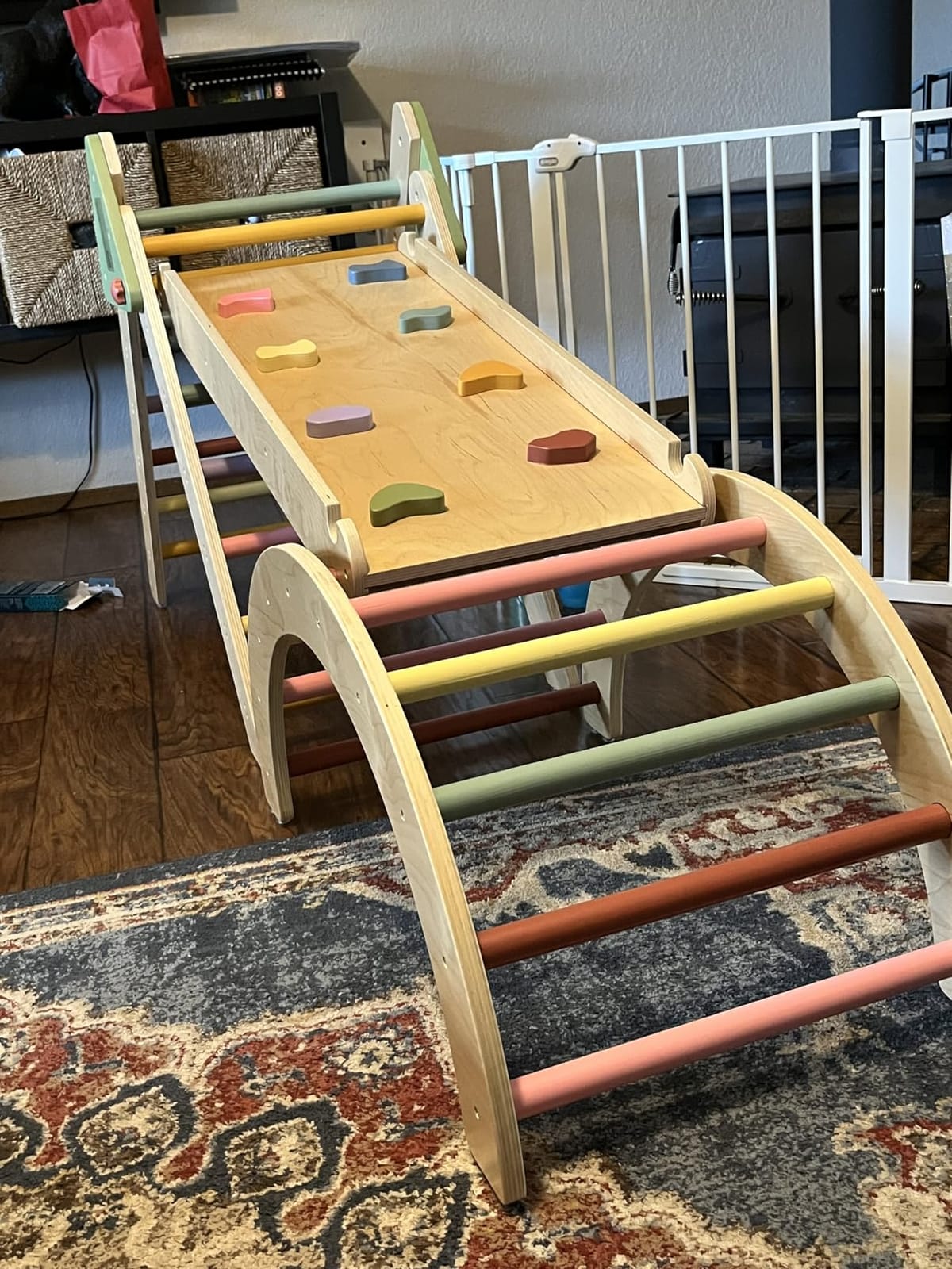 LOL-FUN Foldable Pikler Triangle Climbing Toy with Slide for Toddlers 1-3 customer photo 1
