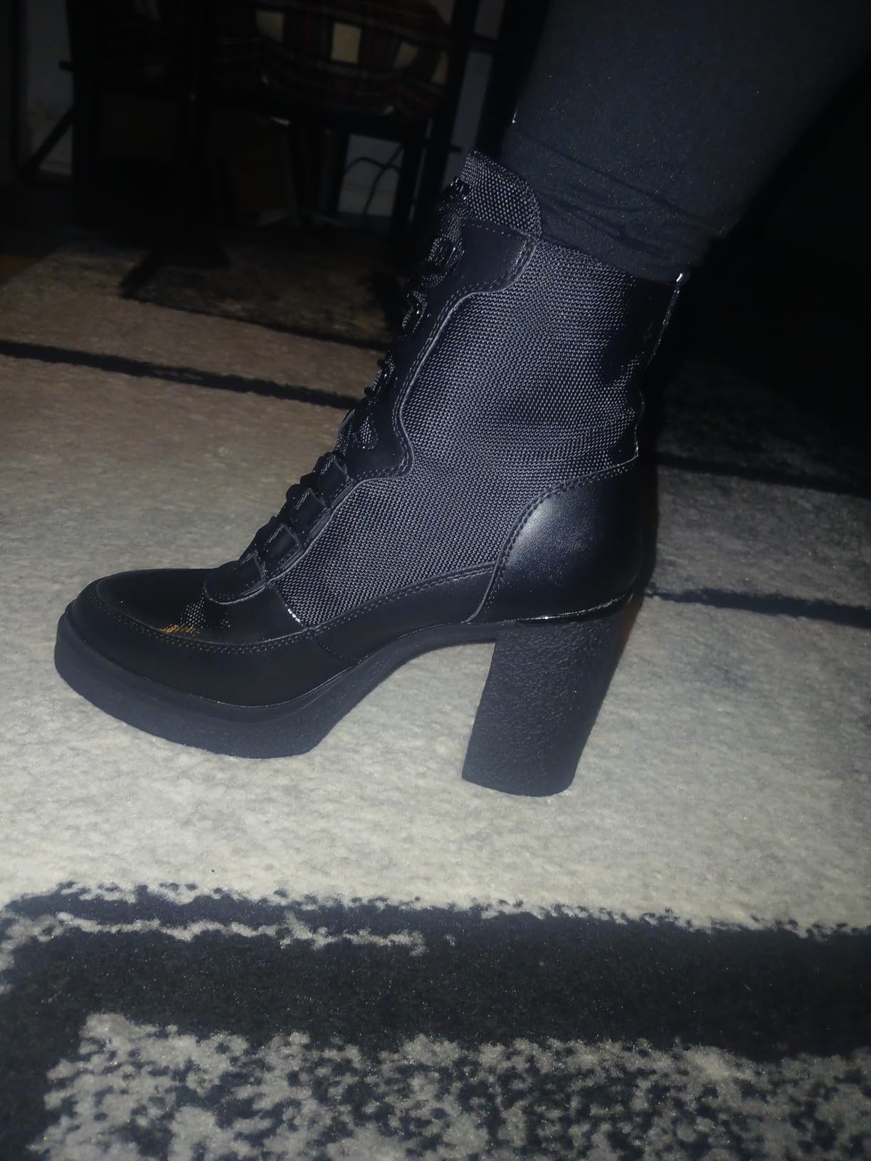DKNY Women's Toia Platform Combat Boot with Block Heel customer photo 2