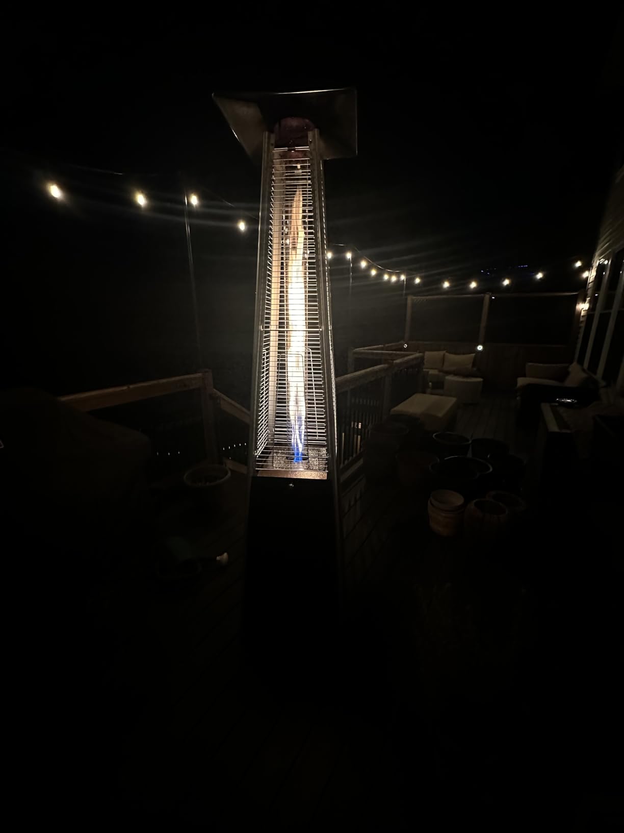 FOOWIN Patio Heater 48,000 BTU Outdoor Propane Heater with Wheels customer photo 2