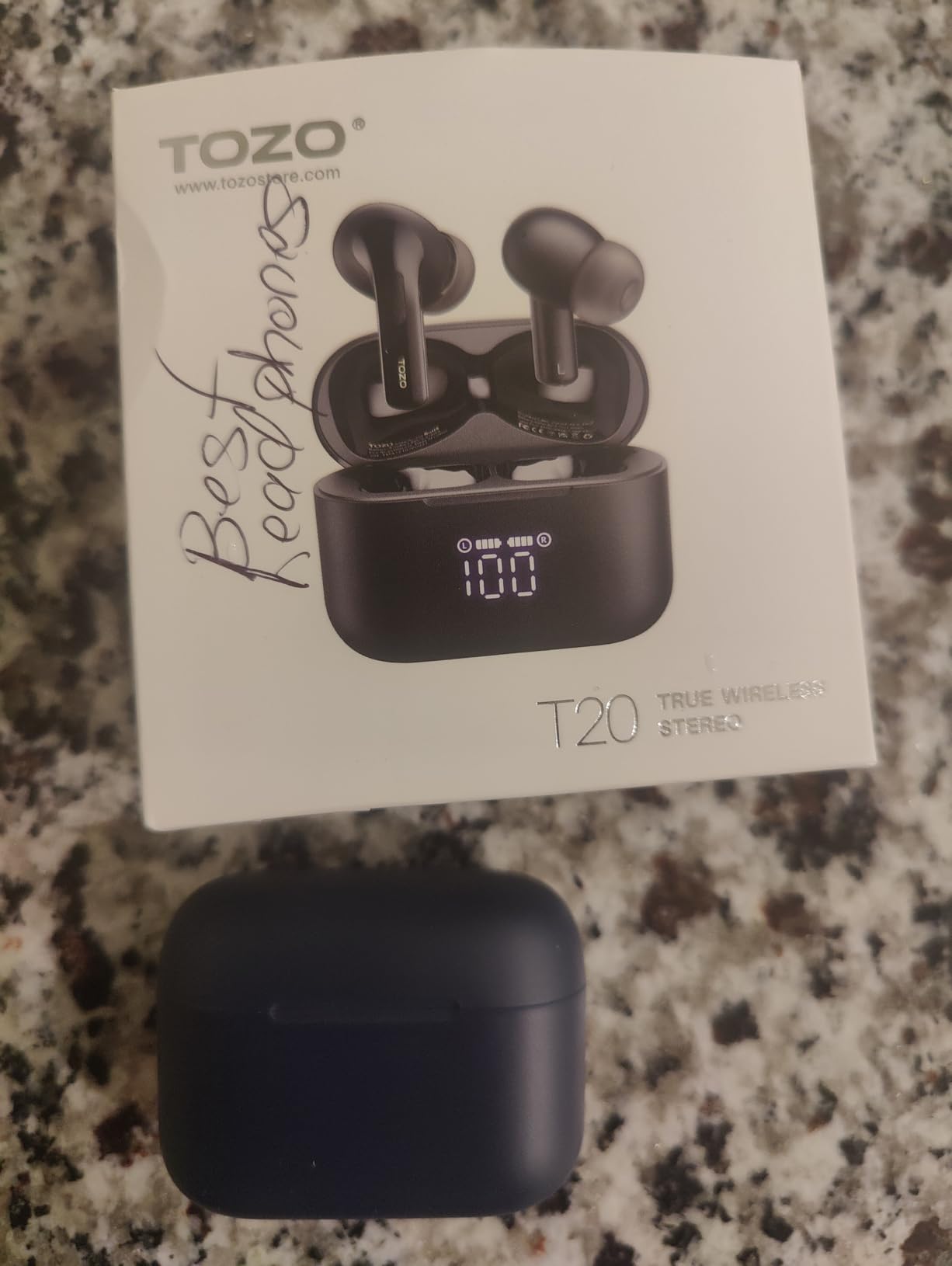 TOZO T20 Wireless Earbuds 97H Playtime, Wireless Charging LED Display Case customer photo 2