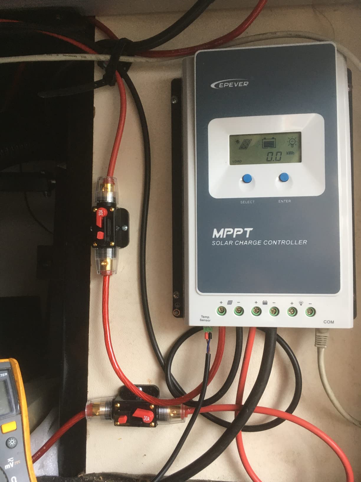 EPEVER MPPT Solar Charge Controller 30A 12V 24V Auto Solar Panels Regulator Charger + WiFi Adapter via APP Remote Control + RTS Canle for Sealed Gel AGM Flooded LiFePO4 (Tracer3210AN+WiFi+RTS) customer photo 1