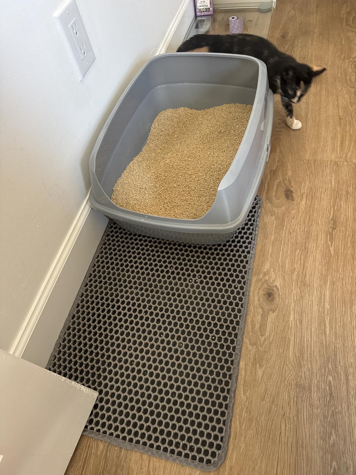Powools Cat Litter Mat, 23.2 x 14.6 in, Waterproof, Non-Slip, Grey customer photo 2