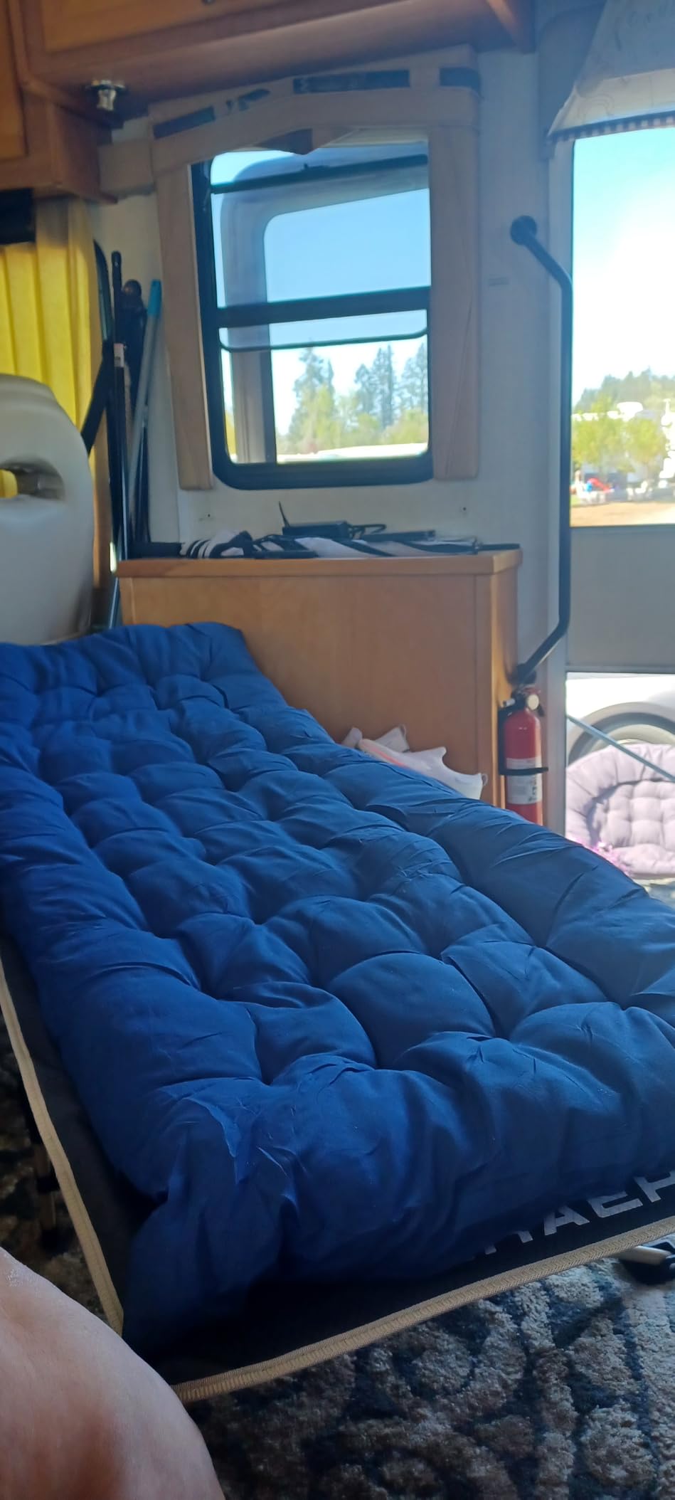 ARAER Camping Cot for Adults, 28in Wide with Mattress (Navy Blue) customer photo 1