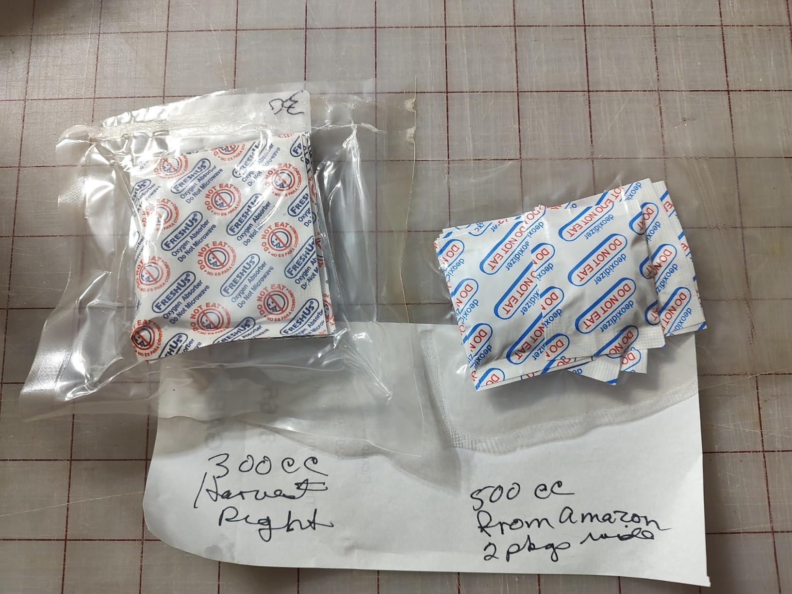500cc Oxygen Absorbers for Food Storage - 100 Count (20x Packs of 5) for Long Term Food Storage & Survival, Mylar Bags, Canning, Harvest Right Freeze Dryer, Dehydrated, and Preserved Foods customer photo 2