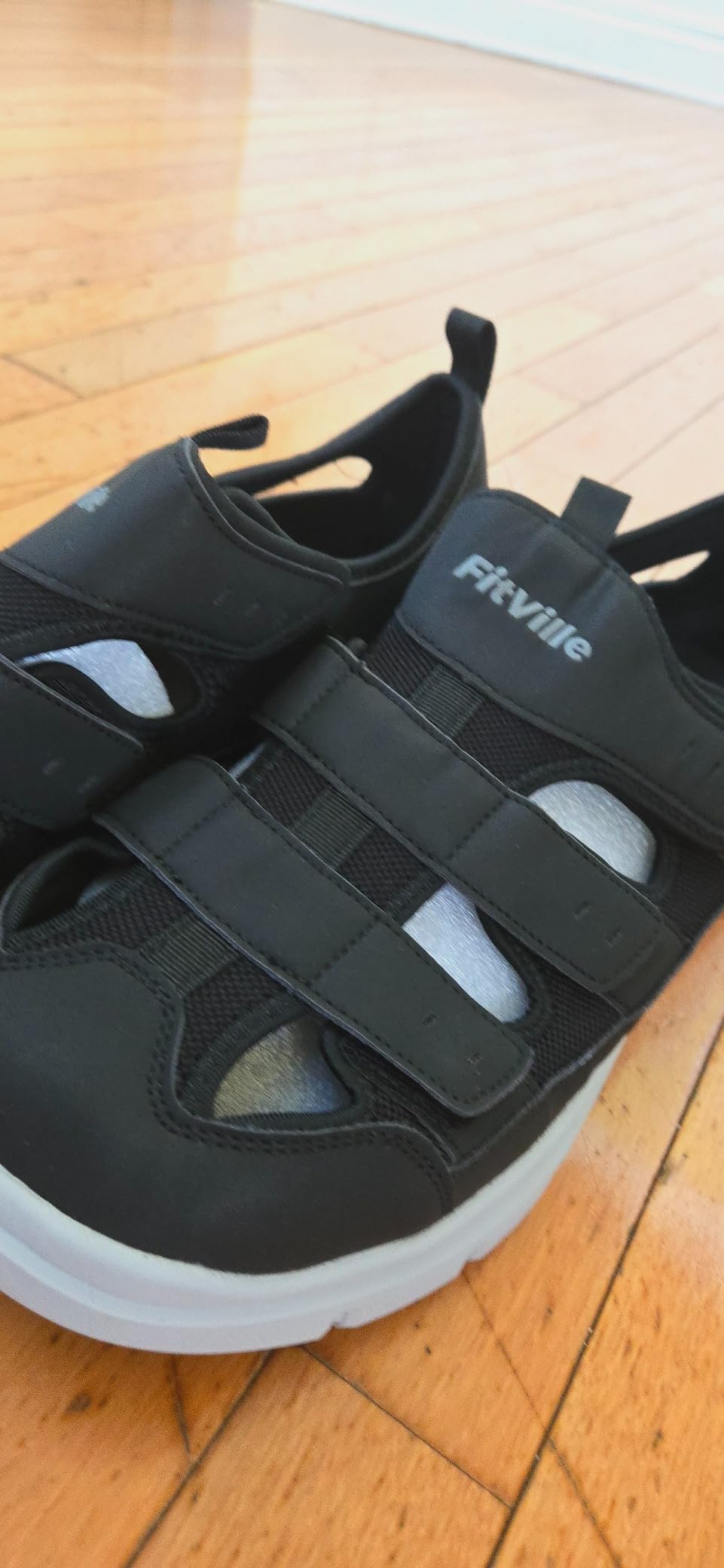 FitVille Diabetic Sandals for Men Wide Width with Arch Support Comfortable Mens Diabetic Sandals Fully Adjustable Straps Lightweight customer photo 1