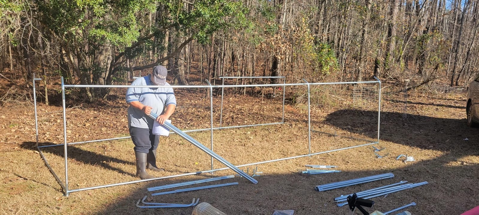 Quictent Large Metal Chicken Coop Run for 30+ Poultry w/Side Hardware Cloth customer photo 1