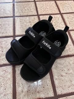 FitVille Diabetic Sandals for Women Wide Width with Arch Support, Adjustable Dual Straps Wide Sandals for Women customer photo 1