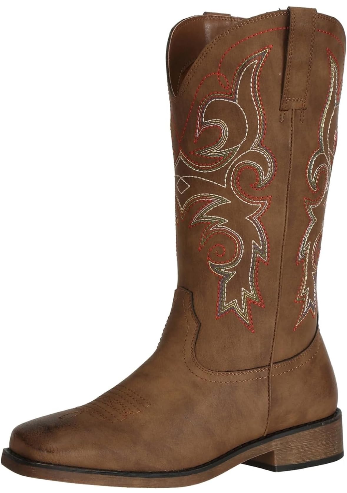 SheSole Wide Calf Cowboy Boots Women Square Toe Western Embroidered Mid Calf Cowgirl Boots customer photo 1