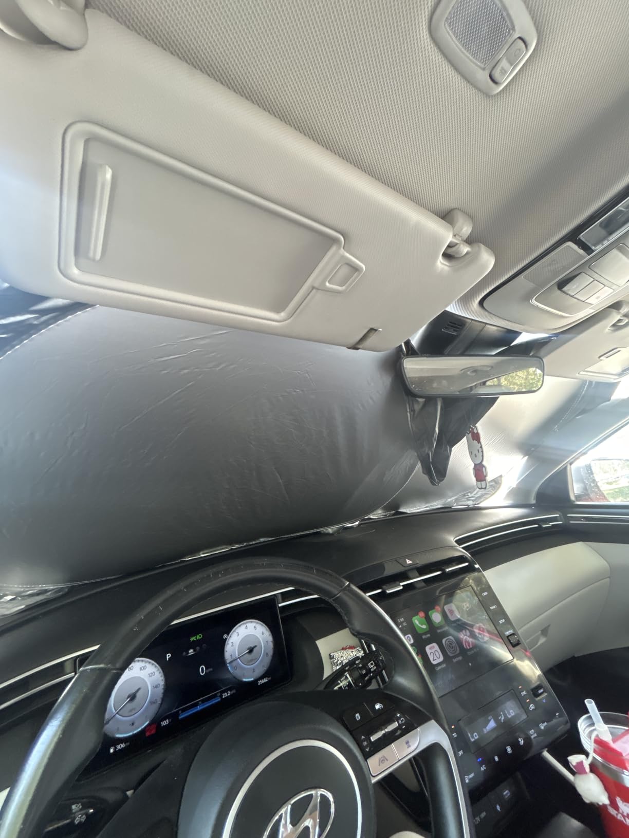 Autovir Windshield Sun Shade, Foldable Car Window Shades, 280T Visor Shade customer photo 1