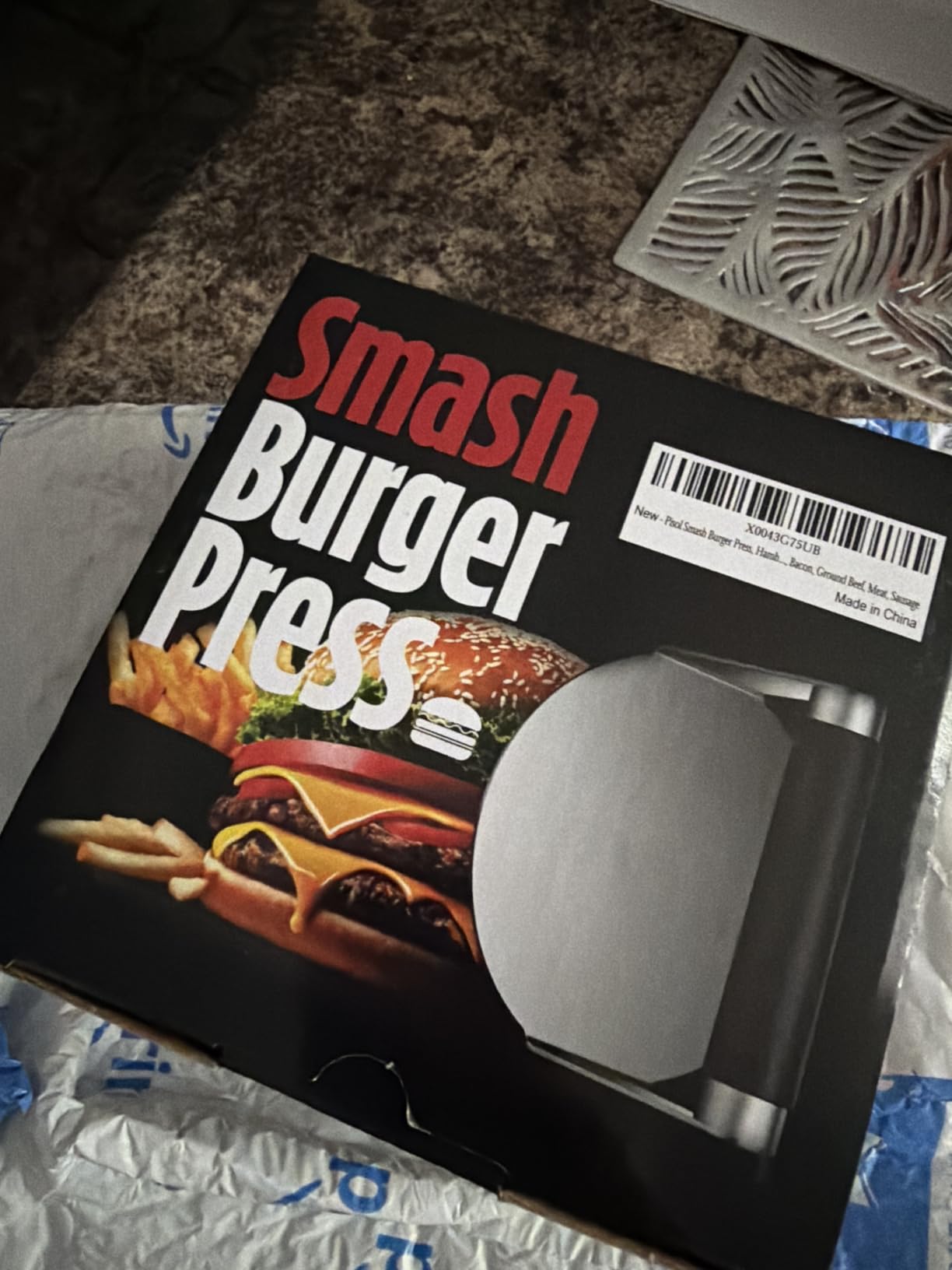 Pisol Smash Burger Press, Hamburger Smasher Tool for Griddle, Stainless Steel Ham Patty Press with Anti-Scald Handle, 5.5