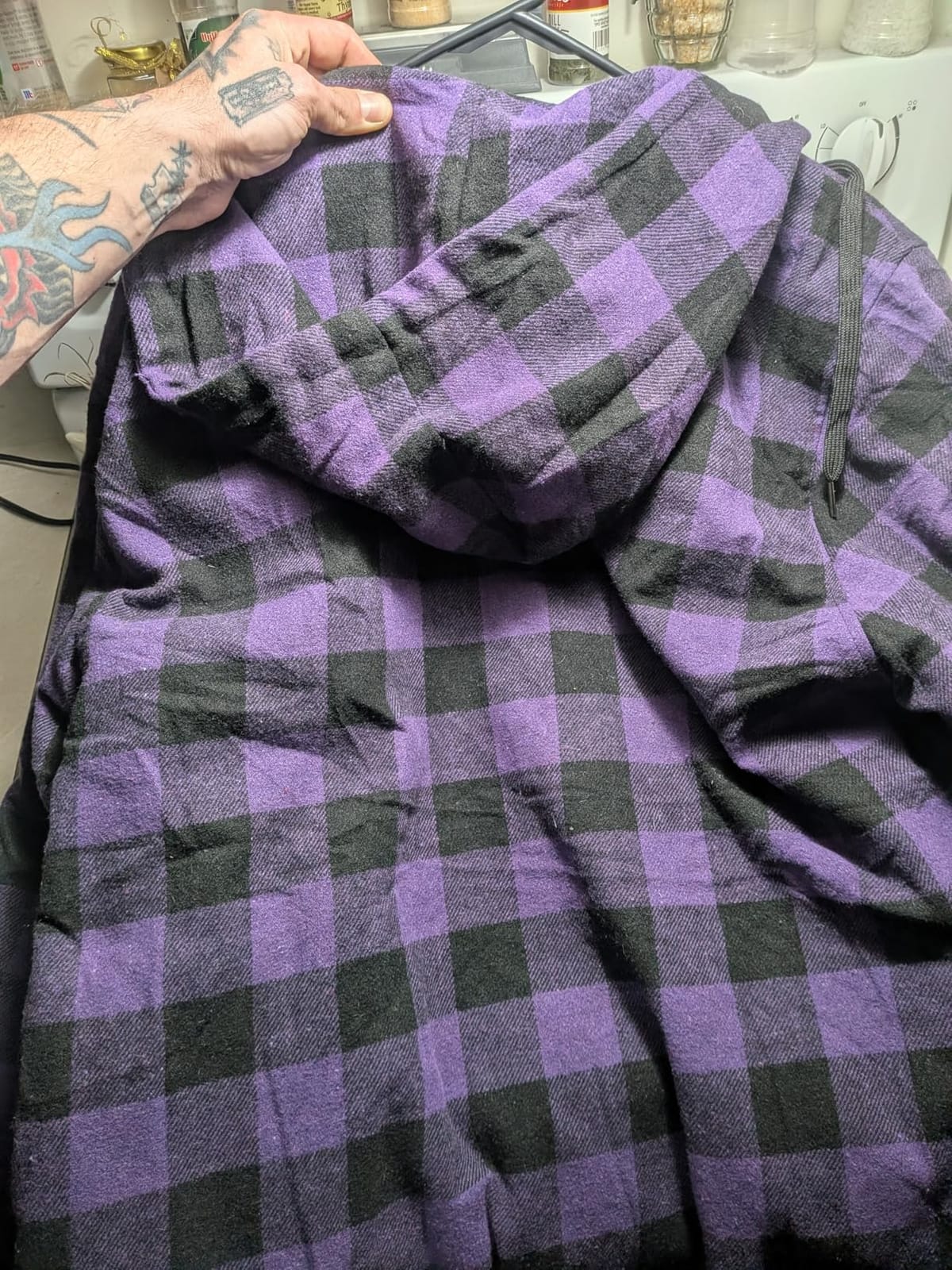 SCODI Men's Flannel Shirt Jacket Fleece Sherpa Lined Plaid Zip Up Hoodies customer photo 1