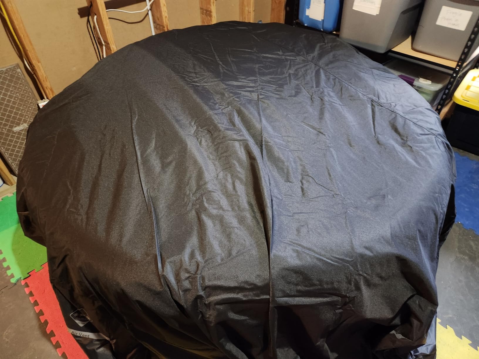 QH.HOME Waterproof Hot Tub Cover 76 x 76 with Ratchet Tie-Down System customer photo 2