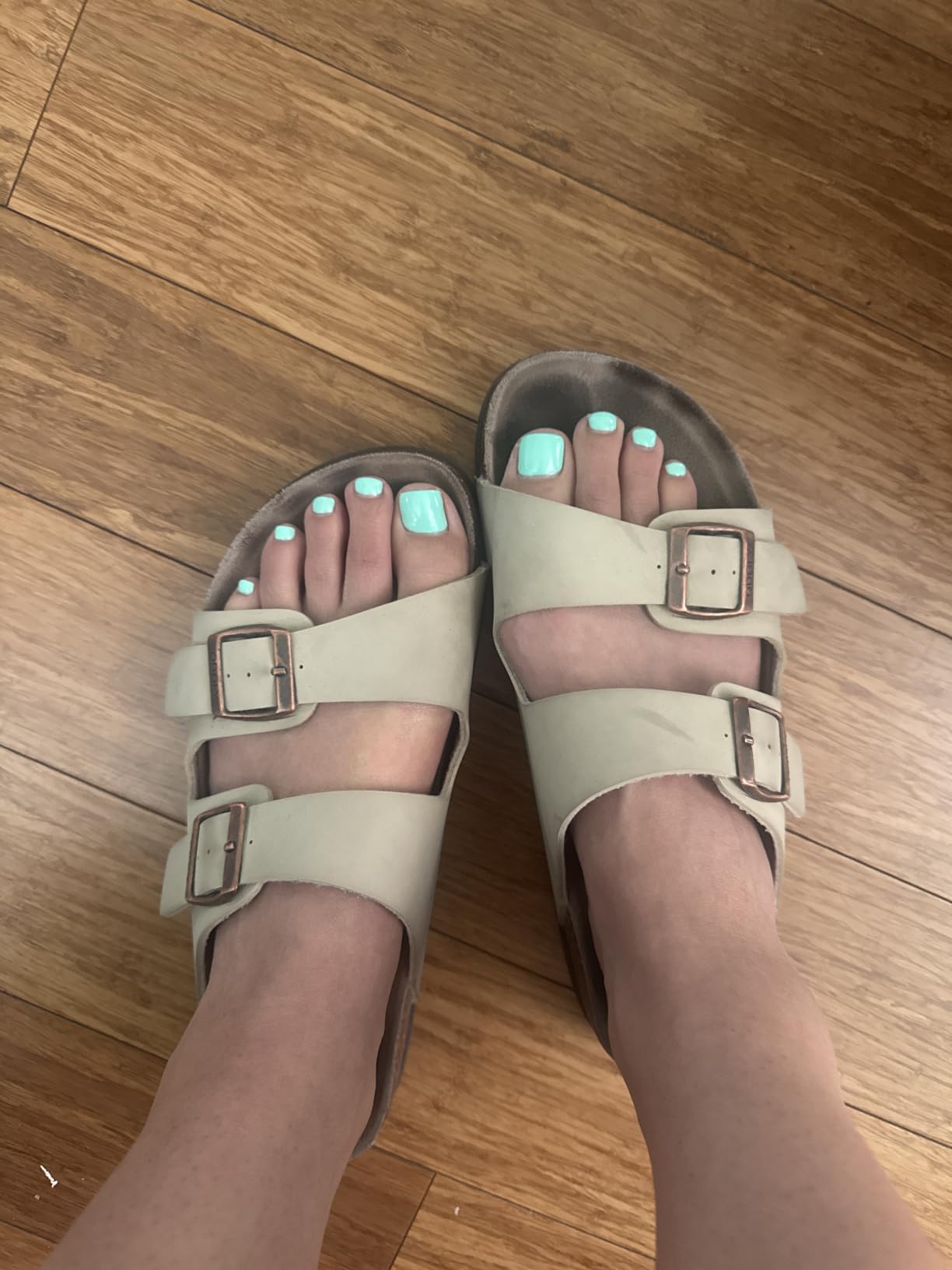 Unisex Comfortable Cork Footbed Slide Sandals with Arch Support customer photo 2