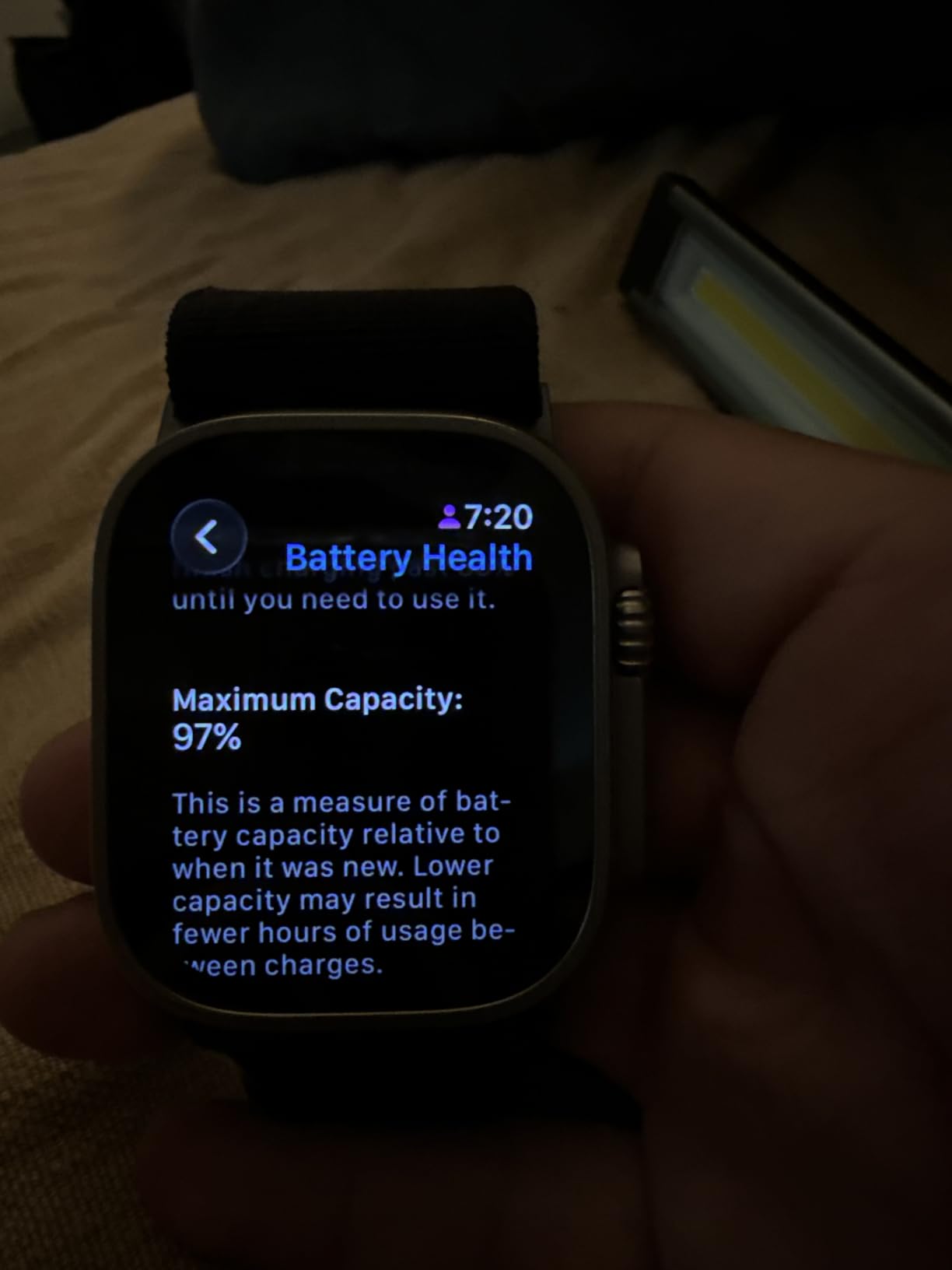 Apple Watch Ultra 2 [GPS + Cellular, 49mm] - Titanium Case with Blue Ocean Band, One Size (Renewed) customer photo 1