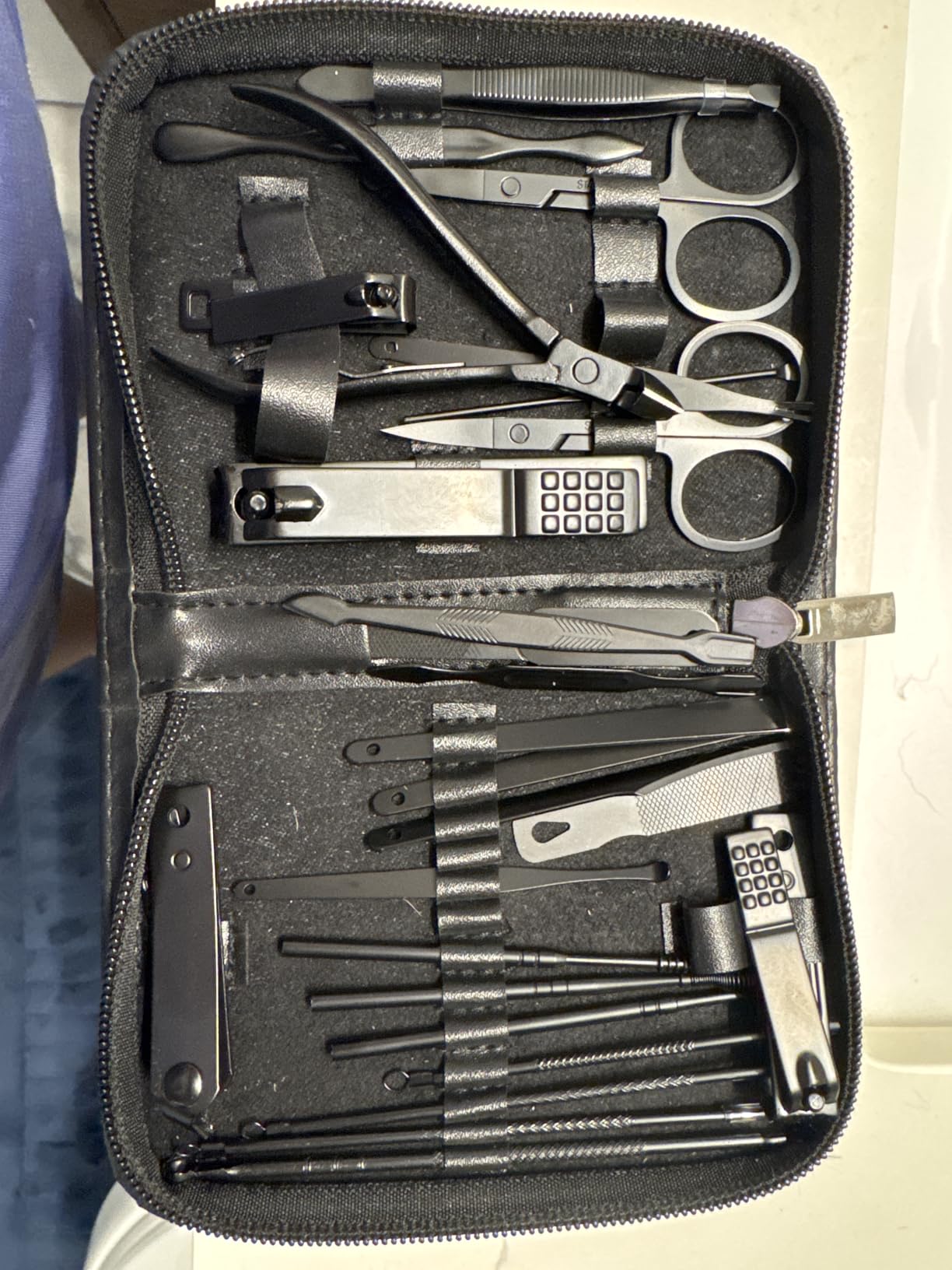 26Pcs Manicure Nail Clipper Set for Men Women Gift, Black Case | Family & Travel Essential, Professional Tools, Pedicure Kit, Mens Grooming, Fully Functional, Heavy Duty Steel customer photo 2