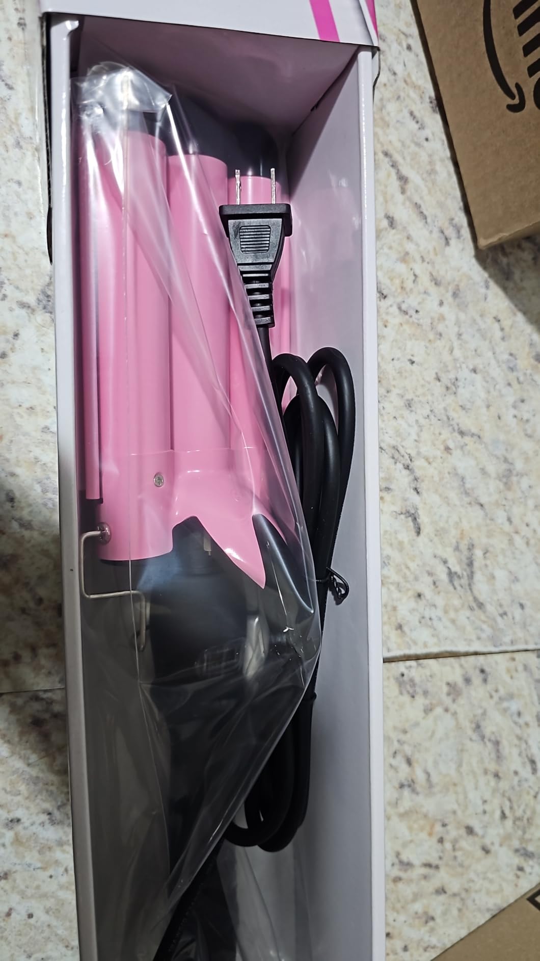 Alure Three Barrel Curling Iron Wand, 1 Inch Ceramic Tourmaline Hair Waver | LCD Temperature Display, 1-Inch Triple Barrels, Dual Voltage Crimping Hair Styling Curler, Travel Ready (Rose Gold) customer photo 2