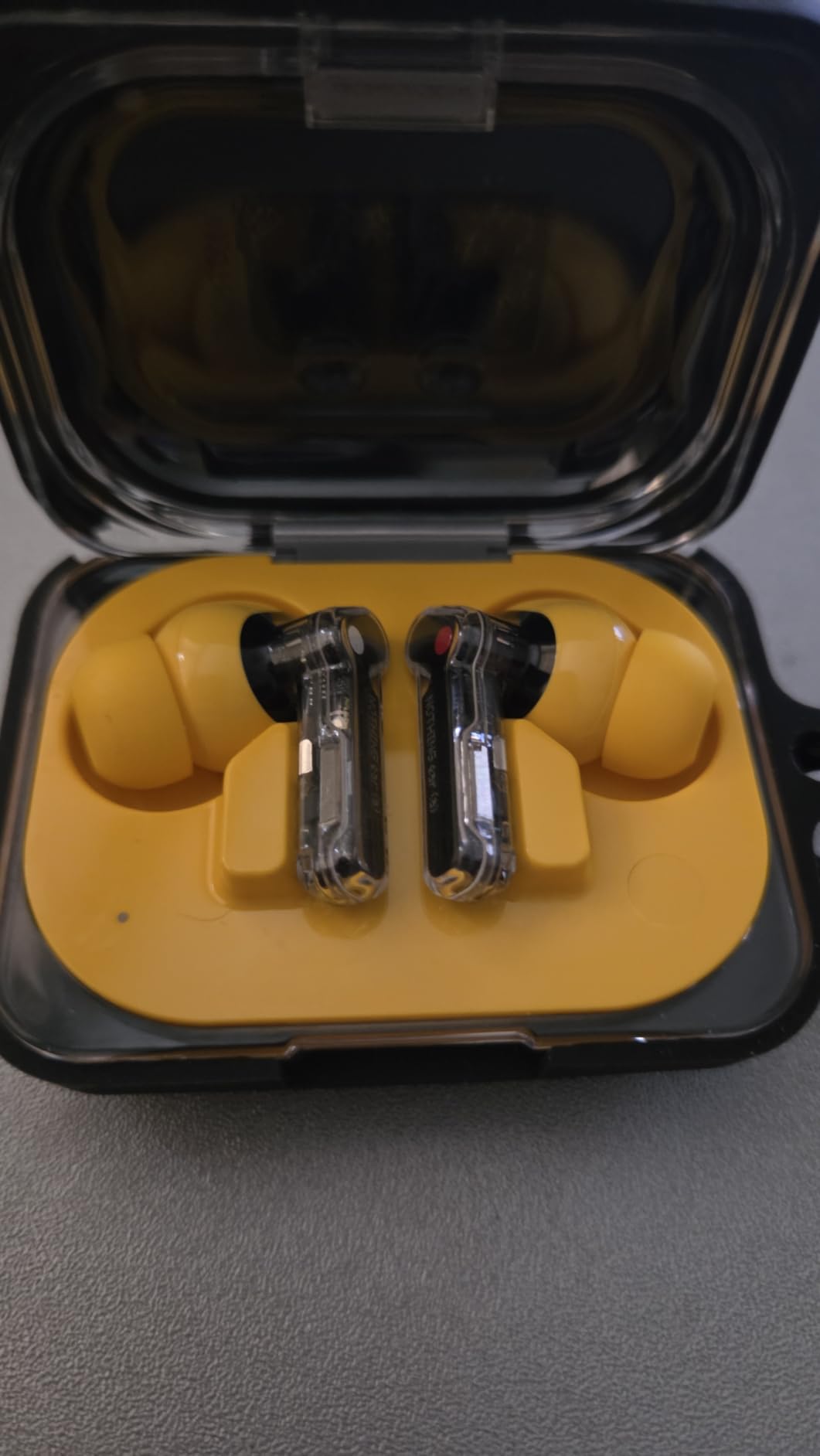 Nothing Ear (a) Wireless Earbuds, 45dB Hybrid Noise Cancelling Earbuds, Hi-Res Audio, Advanced Equaliser, Dual Connect, 6 Mics, 42.5H Playtime Ear Buds Wireless Bluetooth, Yellow customer photo 2