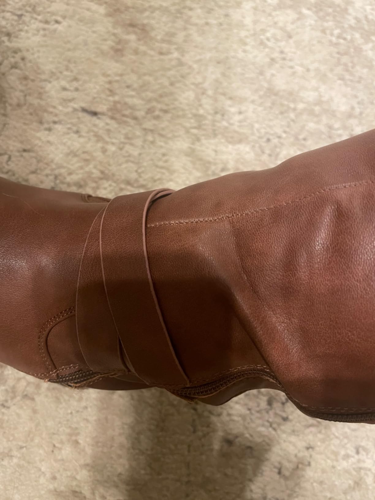 Luoika Women's Extra Wide Calf Heeled Knee High Boots customer photo 2