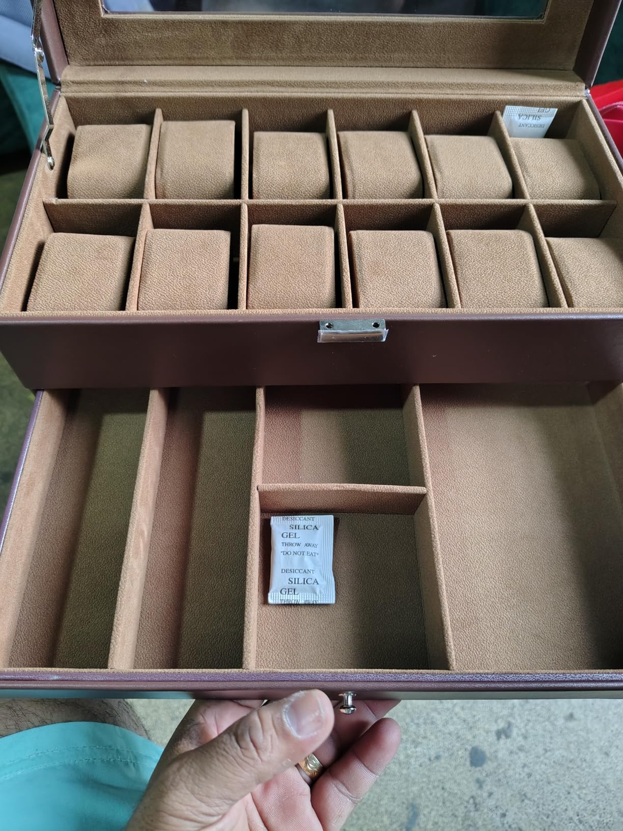 ProCase Watch Box, 12 Slot Watch Case for Men with Drawer, Espresso, 2-Layer Watches Display Case with Glass Lid, Mens Jewelry Box Storage Holder Organizer customer photo 1