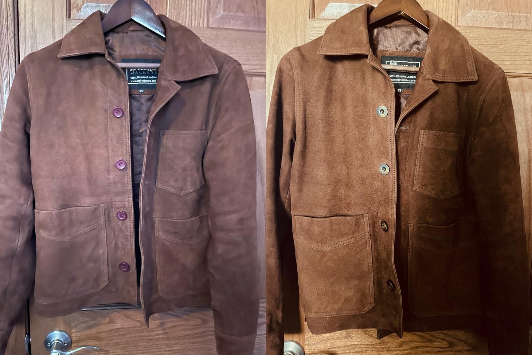 Suede Leather Jacket Men - Real Lambskin Suede Casual Leather Jackets customer photo 1