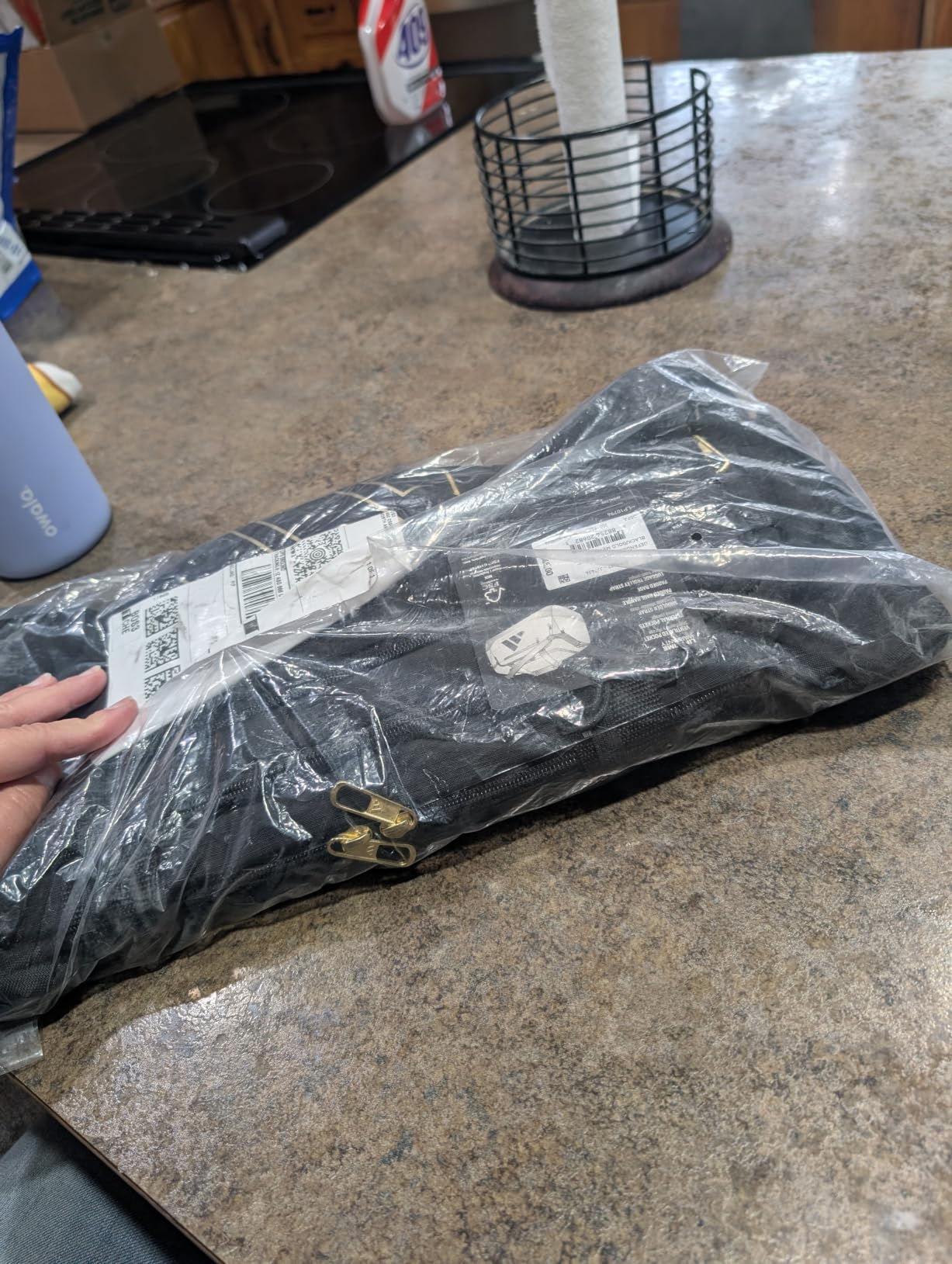 adidas Defender 5 Duffel Bag for Sports, Gym and Travel, Twill Grey/Rose Gold, OSFA customer photo 1