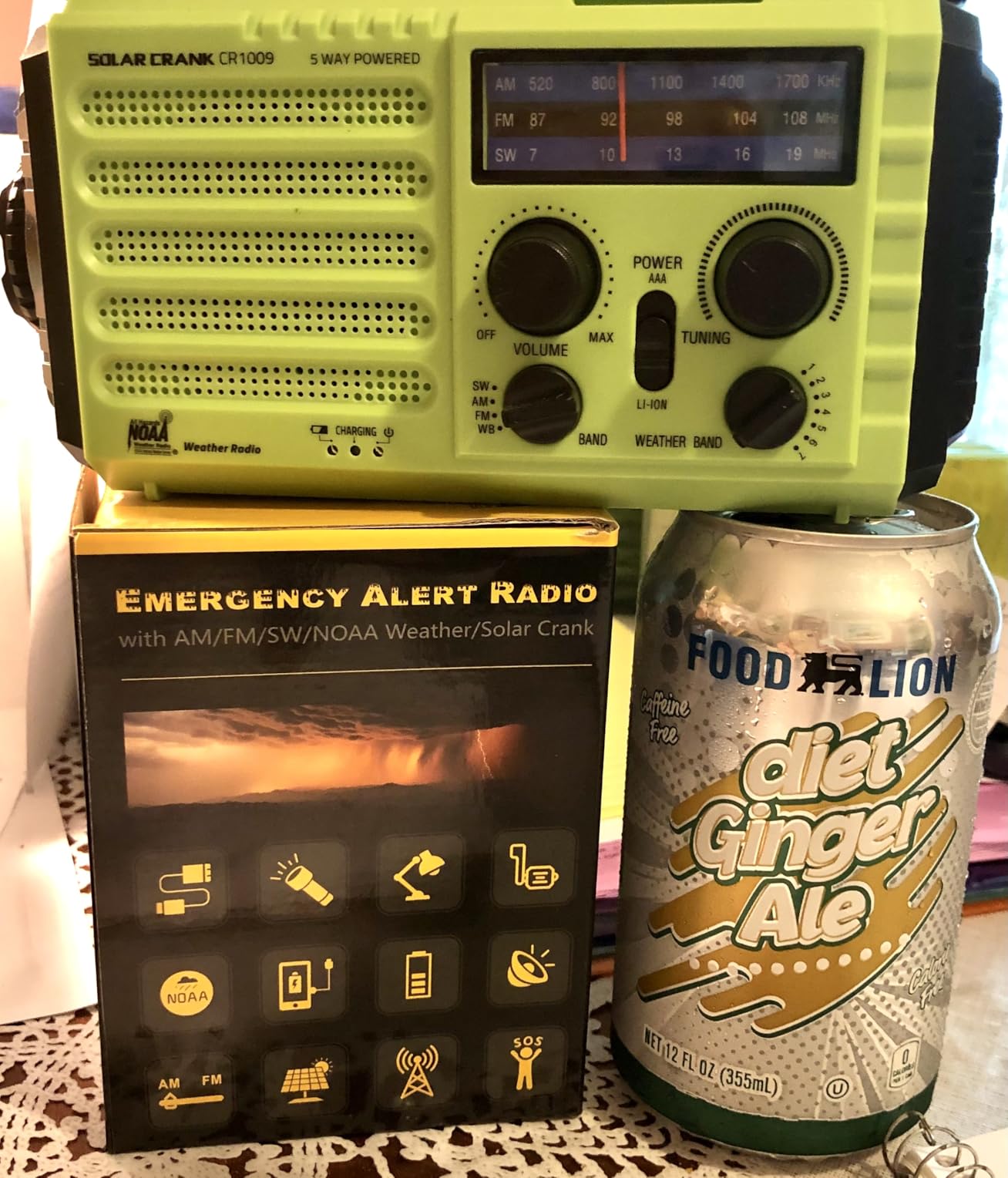 Eoxsmile NOAA Emergency Weather Radio Hand Crank Solar 12000mAh Battery customer photo 1