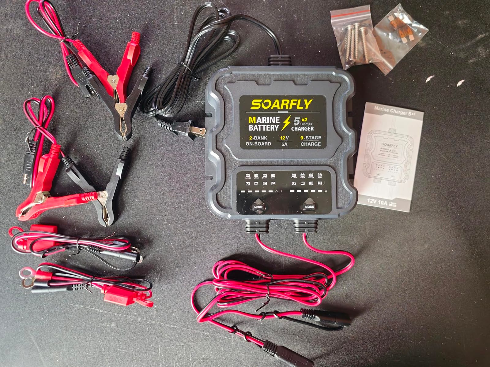 3 Bank Marine Battery Charger, 12V 30A (10A/Bank) Smart Waterproof Onboard Boat Battery Charger, Battery Maintainer & Desulfator for SLA/AGM/Lithium (LiFePO4), Calcium and Deep-Cycle Batteries customer photo 2