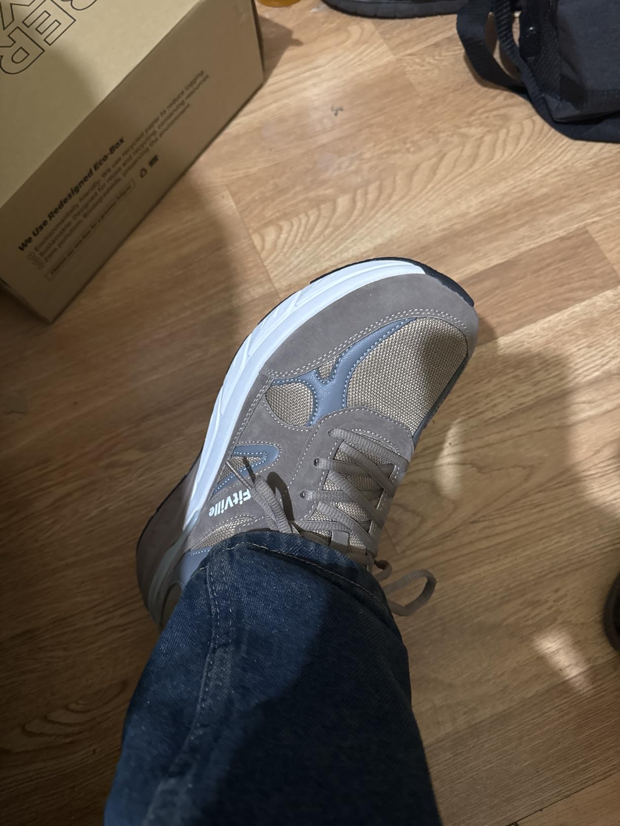 FitVille Wide Walking Shoes for Men Extra Wide Width Sneakers with Arch Support - Rebound NEO V1 customer photo 2