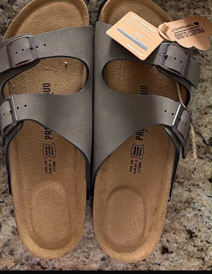 Project Cloud 100% Genuine Leather Womens Sandals Slides for Women (Venita) customer photo 1