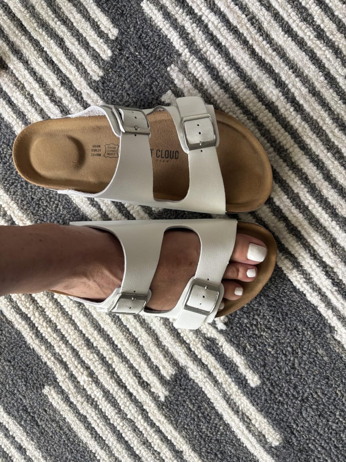 Project Cloud 100% Genuine Leather Womens Sandals Slides for Women (Venita) customer photo 2