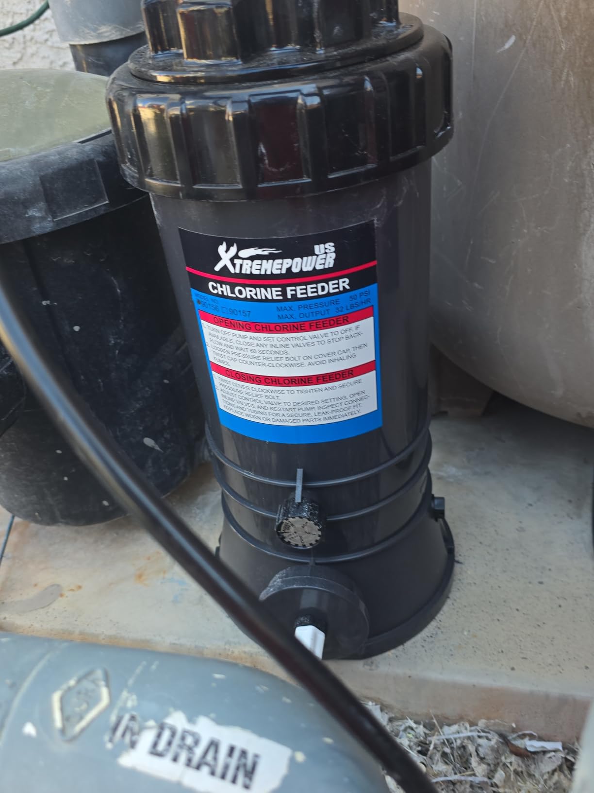 XtremepowerUS Automatic Chlorinator Feeder for Above Ground Pools & In-Ground Swimming Pools Off-Line Chlorine Tablets Bromine Dispenser Holds 9LBS Includes Installation Kit customer photo 1