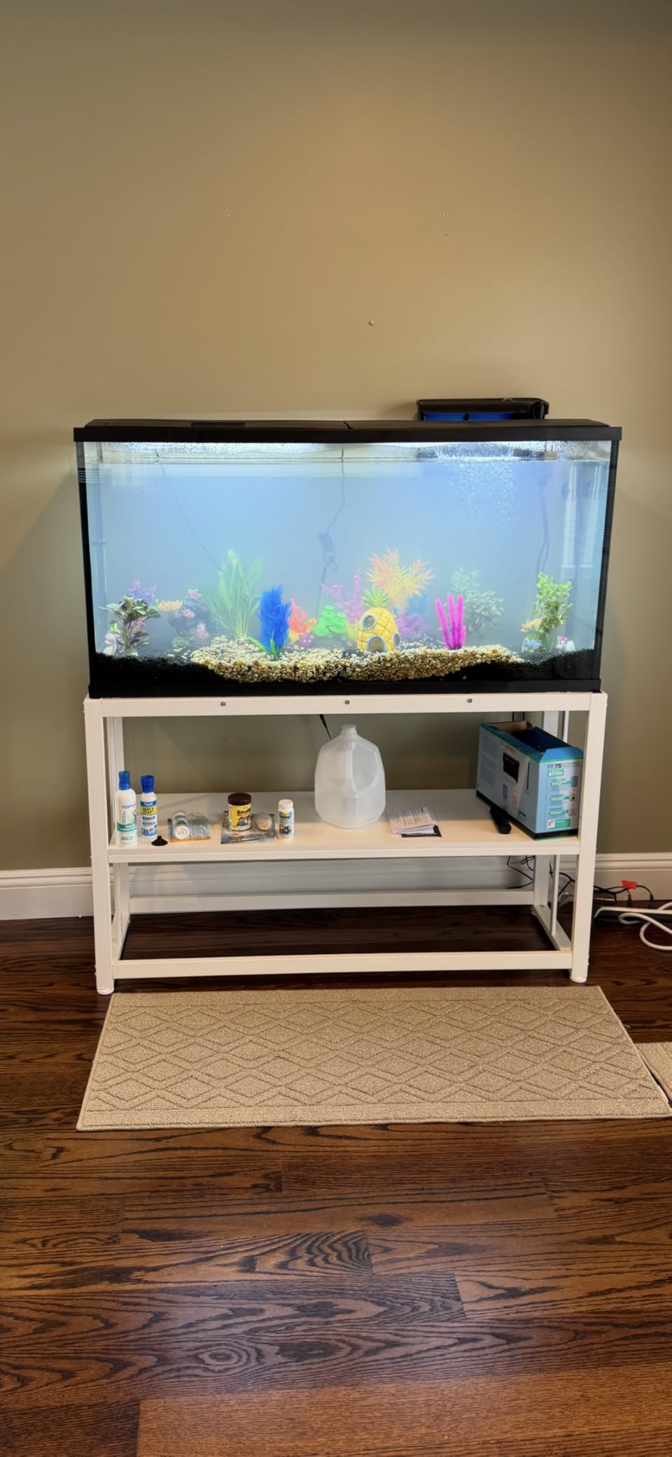 VOWNER 55-75 Gallon Fish Tank Stand, Metal Aquarium Stand, Black customer photo 2