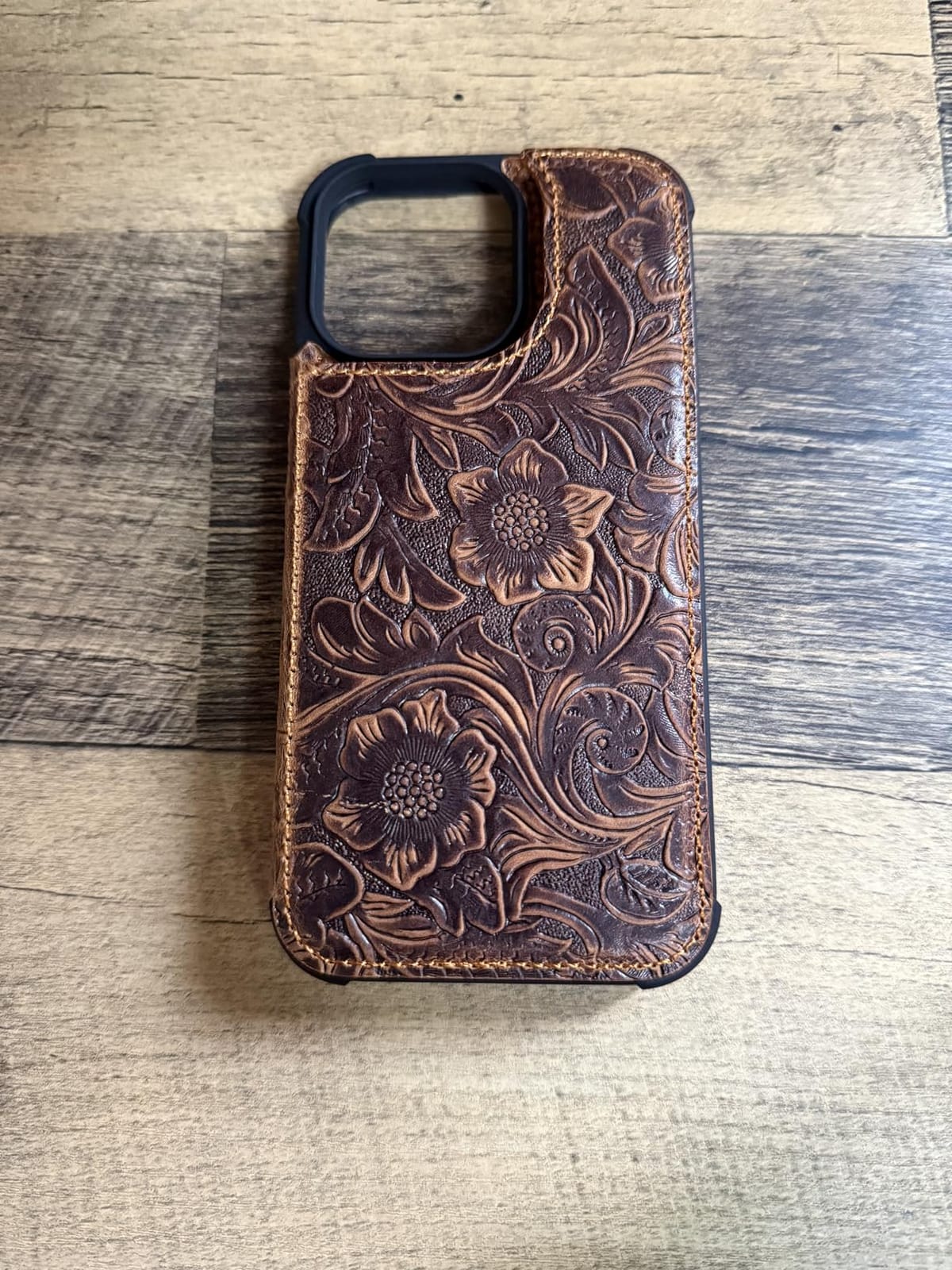 Wallet Real Leather Case Compatible With iPhone 15 Pro Max 6.7