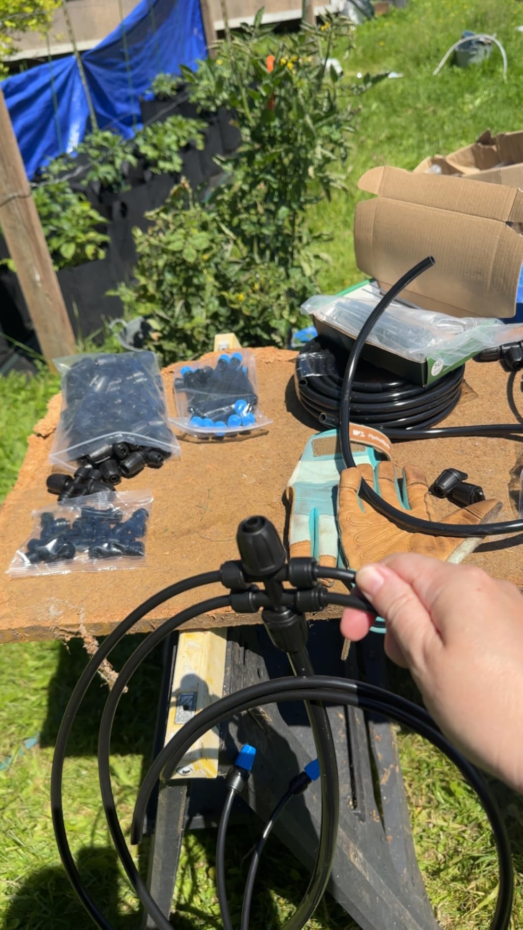 Bonviee Drip Irrigation System Kit for Garden Watering, 230FT Quick Connect customer photo 1