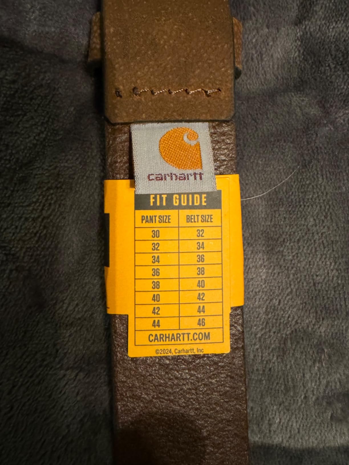 Carhartt Men's Durable Full Grain Saddle Leather Classic Belts, W/Rugged Antique Nickel Hardware customer photo 2