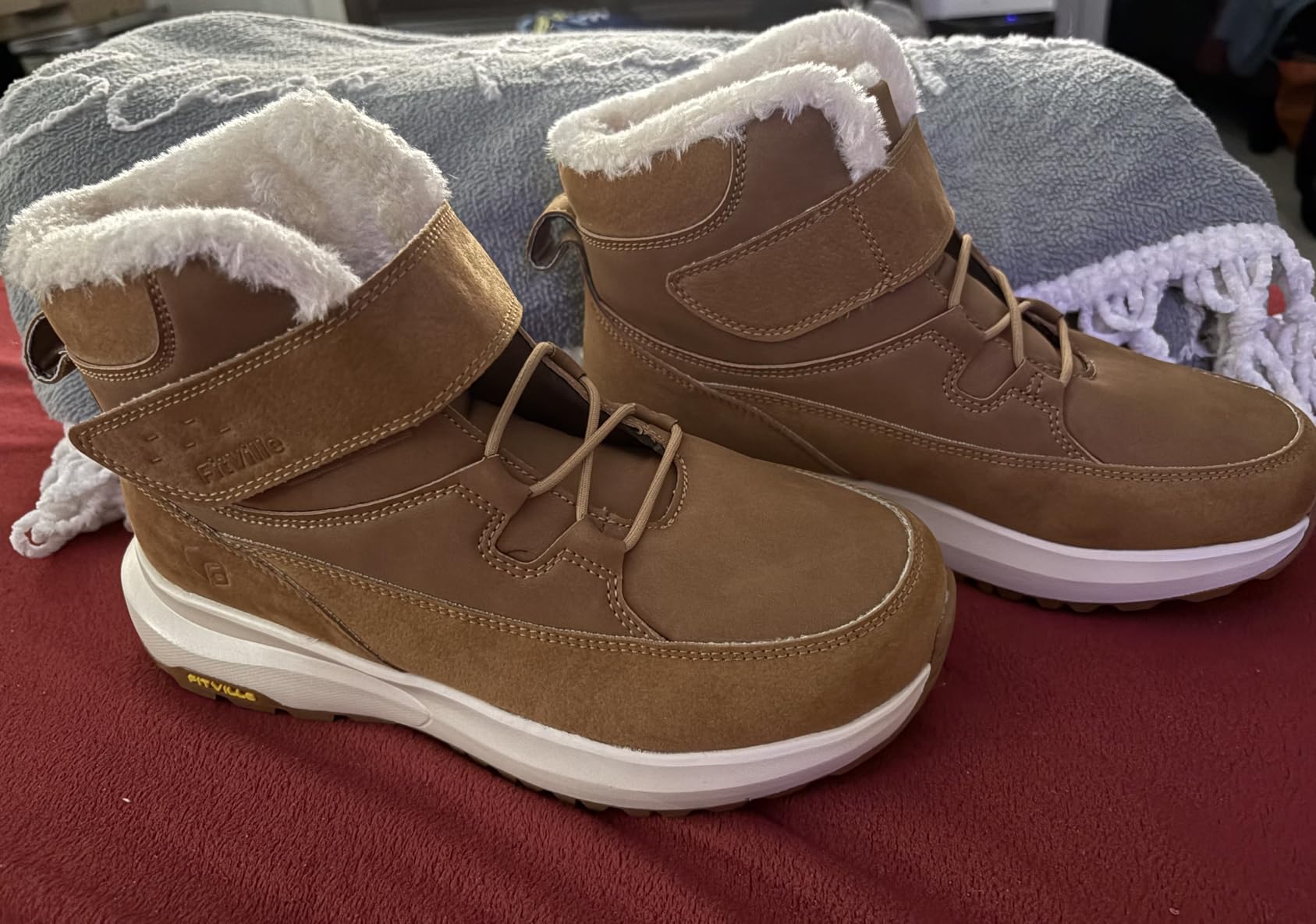 FitVille Womens Wide Snow Boots Fur Lined Boots for Women Winter Warm Boots Wide Width Womens Outdoor Snow Booties customer photo 1