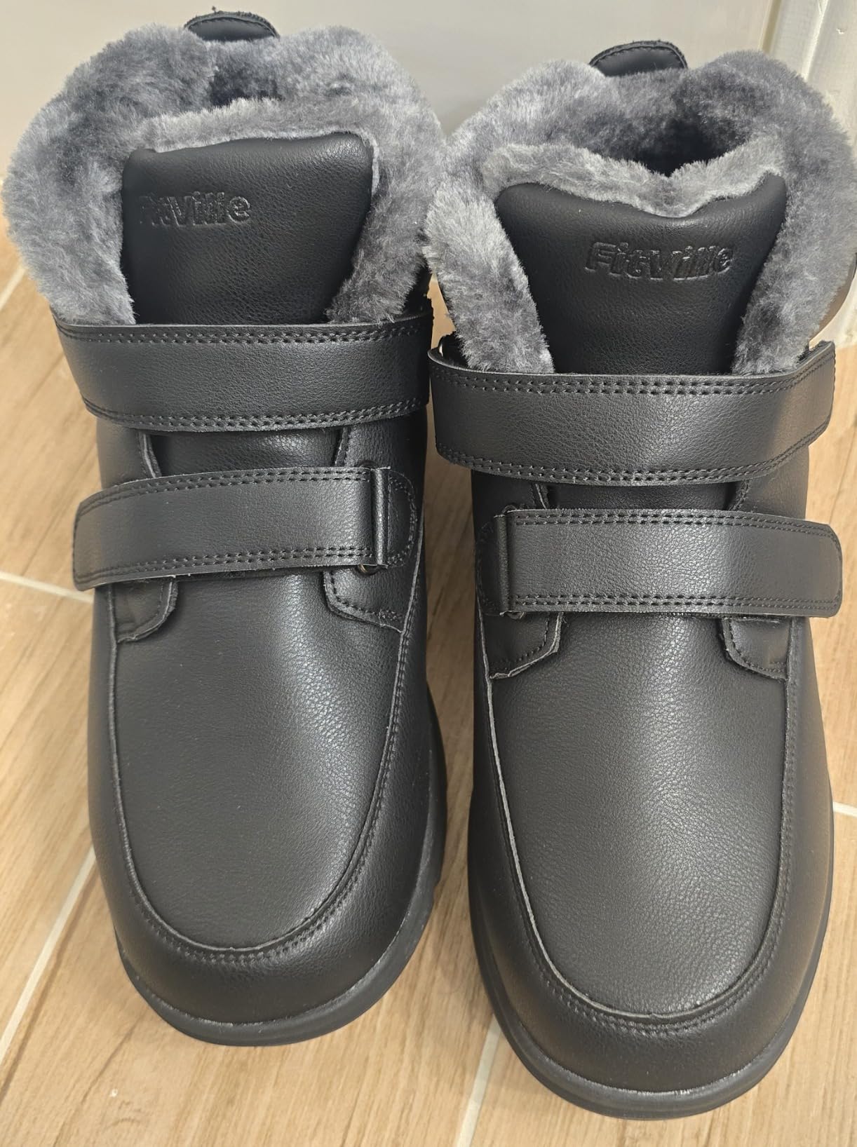 FitVille Extra Wide Men's Winter Boots Fur Lined Snow Boots for Men customer photo 1