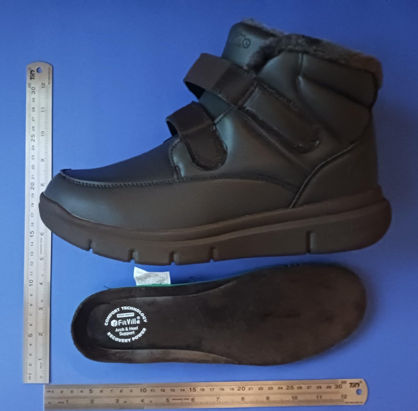 FitVille Extra Wide Men's Winter Boots Fur Lined Snow Boots for Men customer photo 2