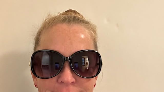 EASY READ Bifocal Reading Sunglasses for Women, Fashion Sun Readers UV400 Protection (Magnification 2.50, Transparent Blue) customer photo 2