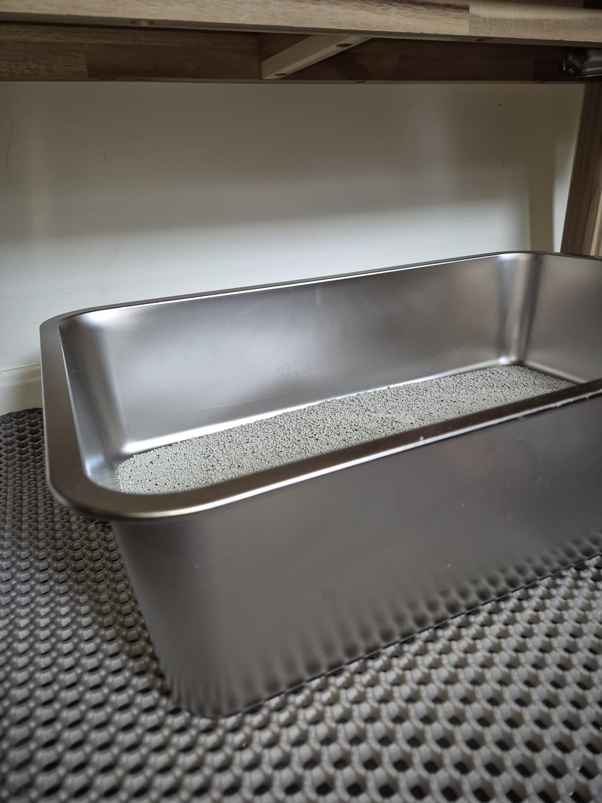 Kirecoo Large High Sided Stainless Steel Cat Litter Box, Non-Stick customer photo 1