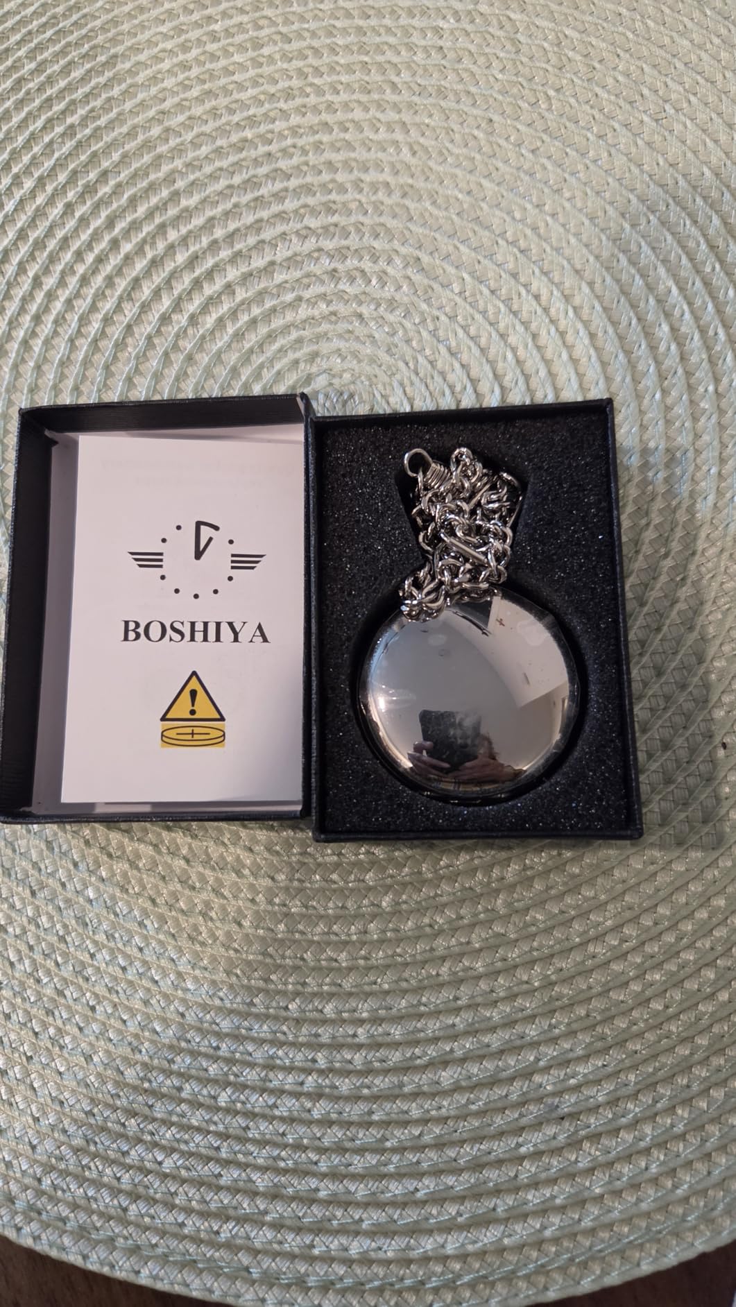 BOSHIYA Smooth Quartz Pocket Watches for Men Classic Arabic Digital Luminous Dial & Day Date Pocket Watch with Chain Christmas Graduation Birthday Gifts customer photo 1