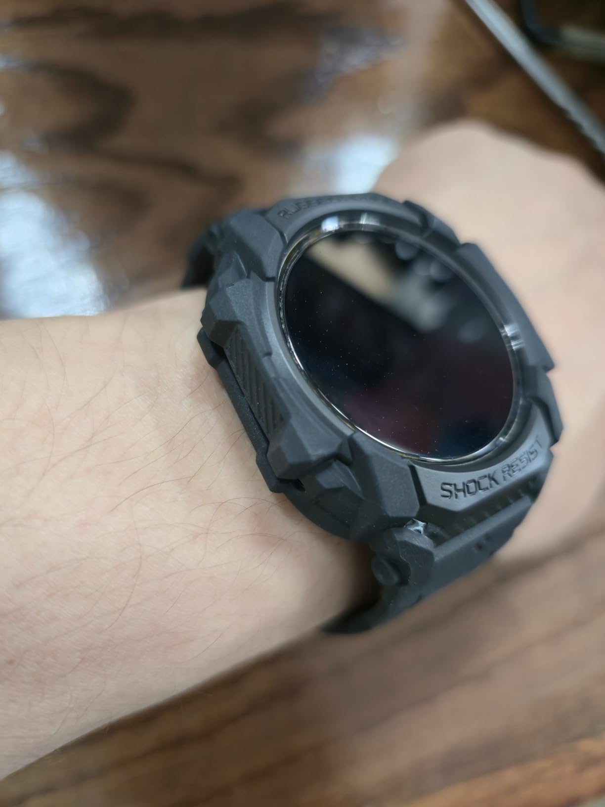 Spigen Rugged Armor Pro for Samsung Galaxy Watch Ultra Band + Case (2025/2024) | Durable Protective TPU Shock Proof Scratch Resistant Cover Strap, Matte Black customer photo 2