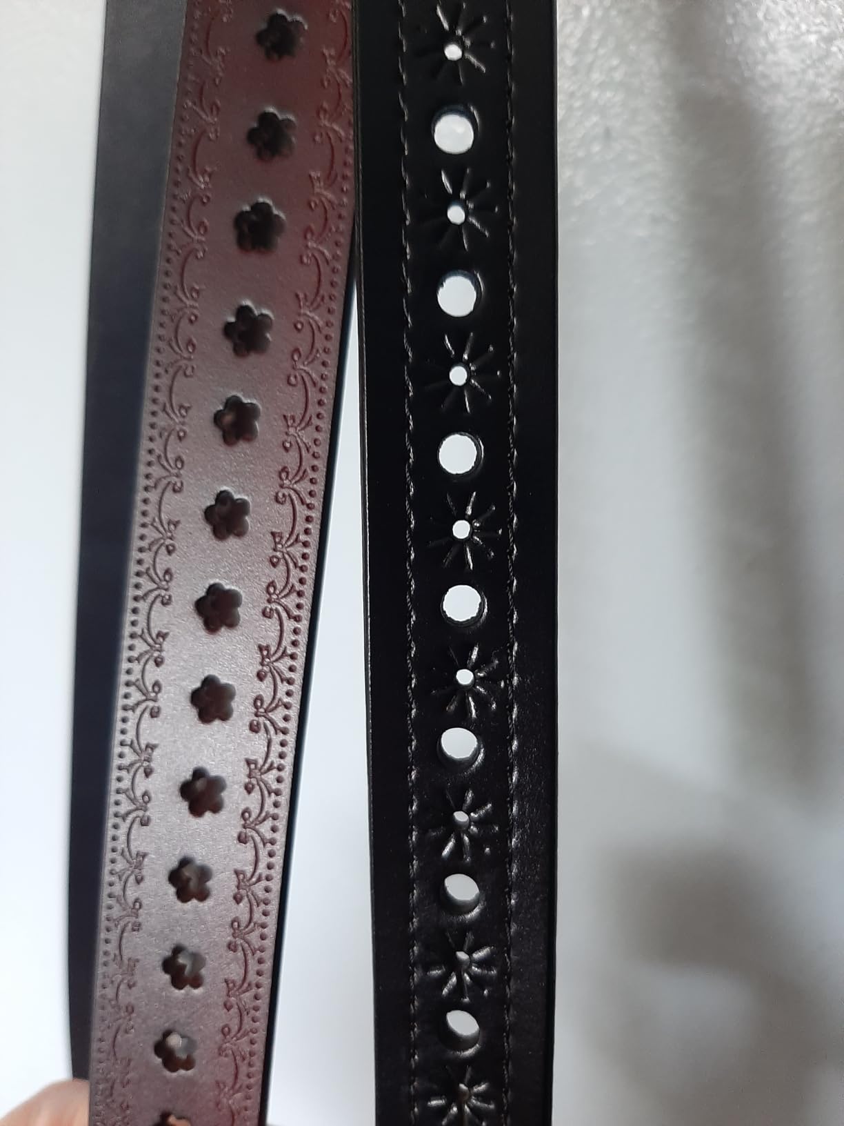 Women-Leather-Belt for Jeans Pants Ladies Hollow Flower Casual Waist Belt customer photo 2